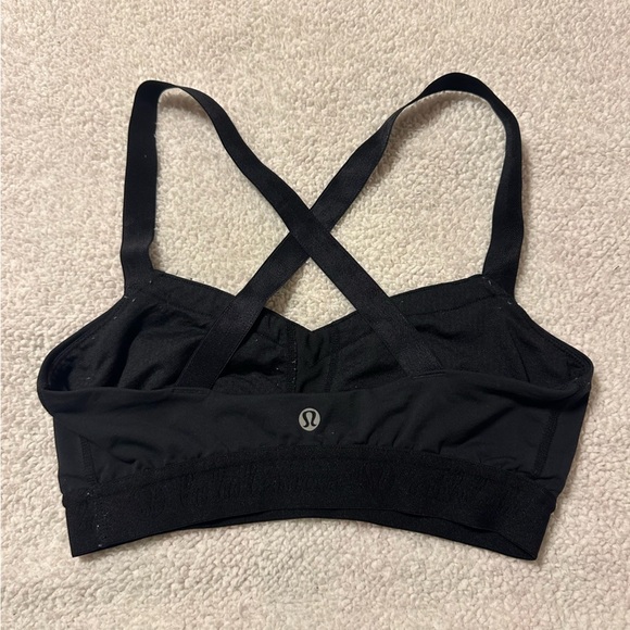 Lululemon Black Hot Class Sports Bra Cross Back - Picture 4 of 9